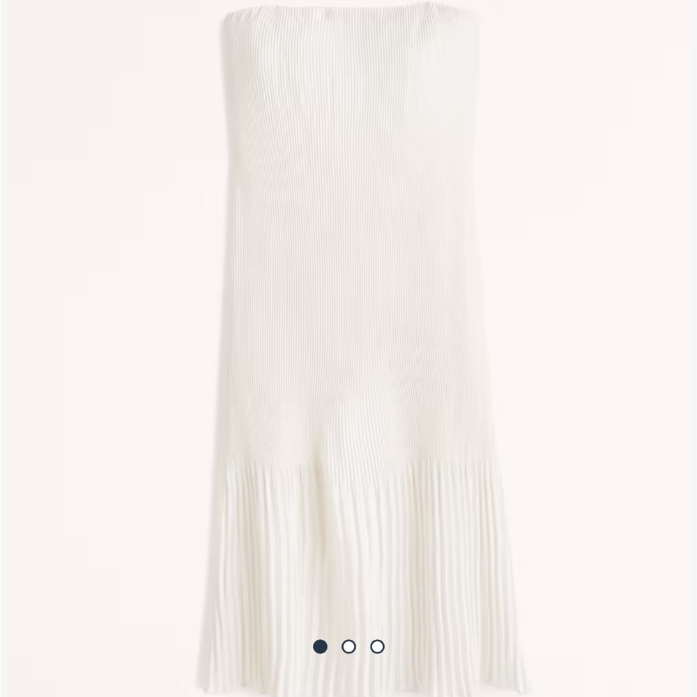 Abercrombie strapless pleat release midi dress